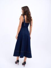 7090 KOT ELBİSE-MAVİ