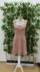 Kadın Ip Askılı Omuzlardan Bağcıklı çiçek Desenli Süprem Elbise