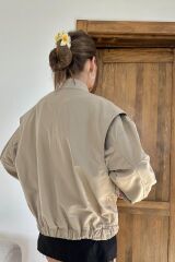 Kemik Parçalı Bomber Ceket