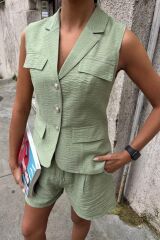 Yelek Şort Viscon Takım 10156-17