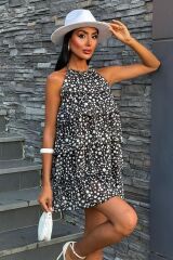 Fırfırlı Şifon Elbise 2905-08