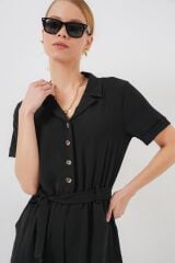 Kısa Kol Ayrobin Tulum 7030 - Siyah