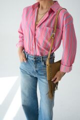 Cepli Gömlek - Pembe-Mavi