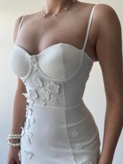 Stor Gül Detaylı Elbise