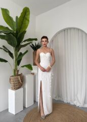 Stor Gül Detaylı Elbise