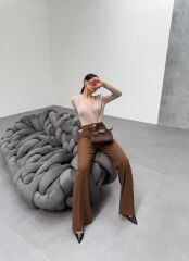 230 Gr Poly Viscose Full Lycra İspanyol Paça Pantolon