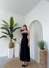 Acco Taş Detaylı Elbise