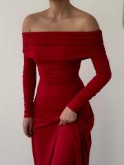 Uras Straplez Elbise