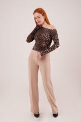 Ön Dikiş Detaylı Tek Düğme Taş Pantolon