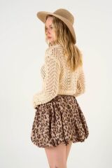 Leopar Balon Etek - Leopar Açık Kahve