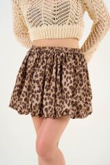 Leopar Balon Etek - Leopar Açık Kahve