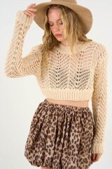 Leopar Balon Etek - Leopar Açık Kahve