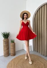 Nivel Göğsü Büzgülü Elbise