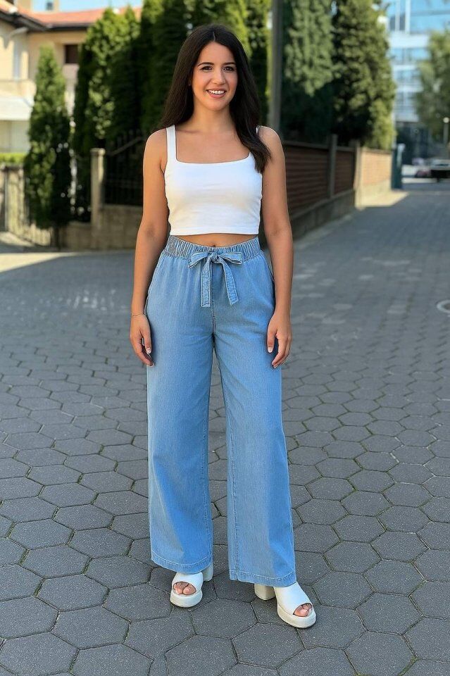 Kadın Tensel Kumaş Pantalon