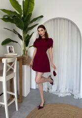 Alka İncili Fiyonk Detay Elbise