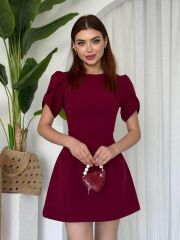 Alka İncili Fiyonk Detay Elbise