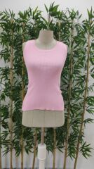 Kadın Kolsuz Sırt çapraz Detay Triko Bluz