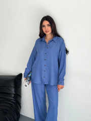 Gömlek Pantolon Ikili Takım - Mavi