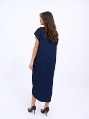 7348 KOT ELBİSE-MAVİ