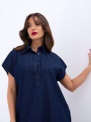 7348 KOT ELBİSE-MAVİ