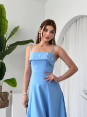 Acco Taş Detaylı Elbise