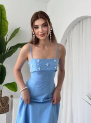 Acco Taş Detaylı Elbise