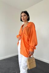 Oranj Tek Cepli Bedensiz Cruz Gömlek