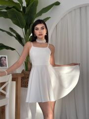 Pole İp Askılı Elbise