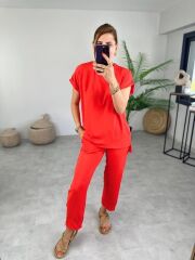 Kadın Bisiklet Yaka Paça Pensli Aerobin Kumaş İkili Takım