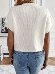 Kadın çiçek Detaylı Triko Bluz