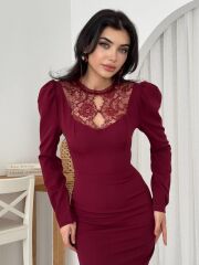 Port Dantel Detay Elbise