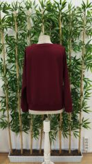 Kadın Yılbaşı özel Uzun Kollu Bisiklet Yaka Desenli Viskon Iki Iplik Bluz