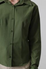 Basic Gömlek - Koyu Haki