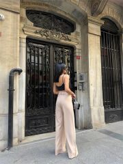 PANTOLON KAPALI CEP DETAYLI SALAŞ PANTOLON - Bej