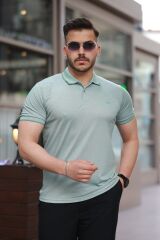 Erkek Yakalı Kagi Kumaş Kısa Kollu T-shirt