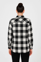 Uzun Kollu Oduncu Gömlek - Siyah