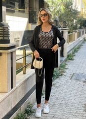 Kadın Uzun Kollukrep üçlü Takım