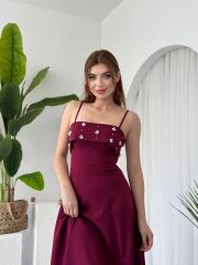 Acco Taş Detaylı Elbise