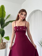 Acco Taş Detaylı Elbise