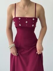 Acco Taş Detaylı Elbise