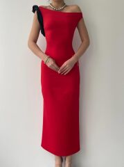 Jovani Omuz Detaylı Elbise