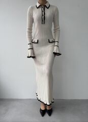 Wale Cep Detaylı Elbise