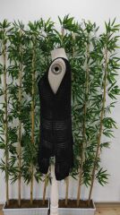 Kadın Kolsuz Derin Sırt Dekolteli Ajurlu Triko Pareo