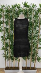 Kadın Kolsuz Derin Sırt Dekolteli Ajurlu Triko Pareo