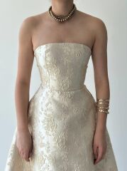 Haseki Straplez Elbise