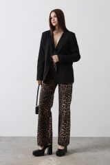 Önü Bağlamalı Blazer Ceket - Siyah