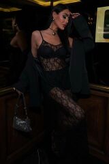 Full Dantel Askılı Elbise 2874