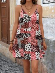 Kadın Ip Askılı V Yakalı Süprem Elbise