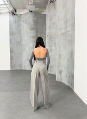 Sante Çi̇zgi̇li̇ Bel Kuşakli Palazzo Pantolon