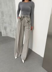 Sante Çi̇zgi̇li̇ Bel Kuşakli Palazzo Pantolon